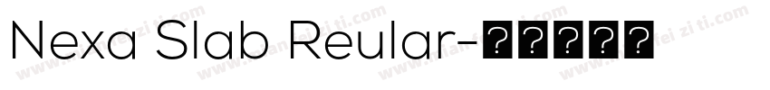Nexa Slab Reular字体转换